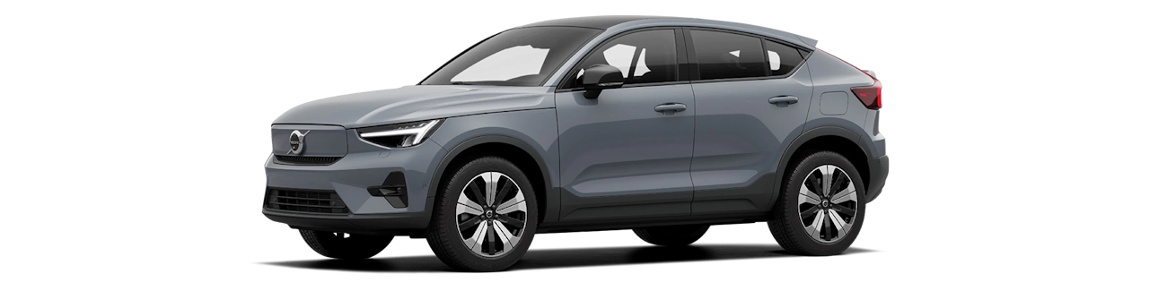 Blauer Volvo C40 von aussen