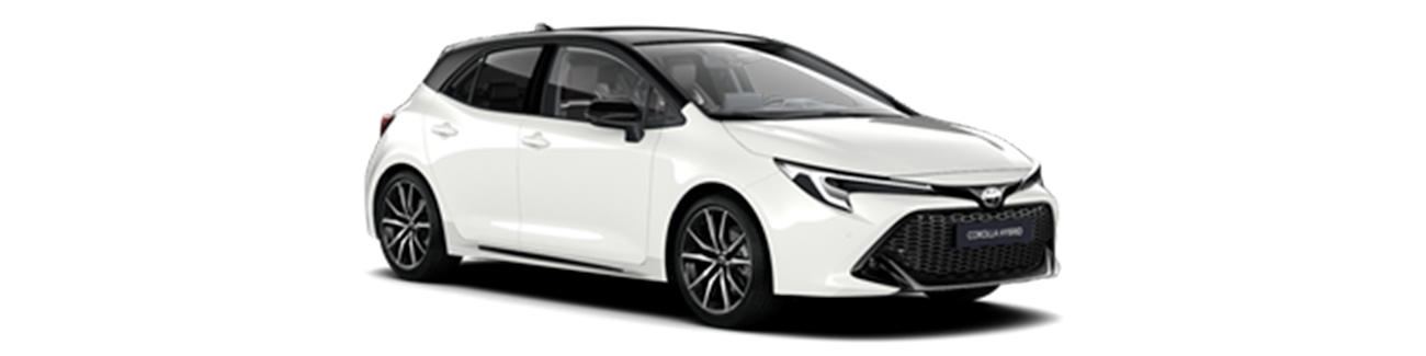 Toyota Corolla blanche vue de l'extérieur