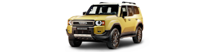 Toyota Land Cruiser giallo dall'esterno