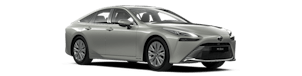 Toyota Mirai grigia dall'esterno