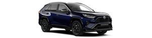 Toyota RAV4 nera dall'esterno