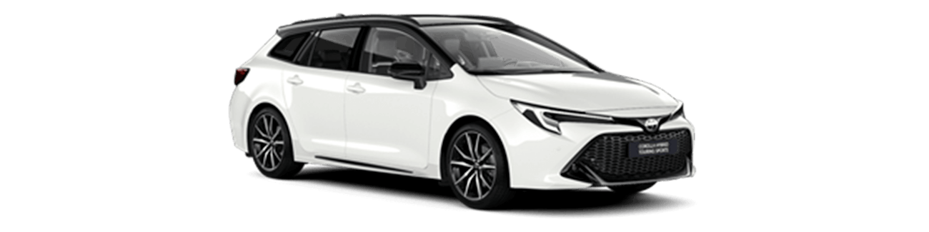 Weisser Toyota Corolla Touring Sports von aussen