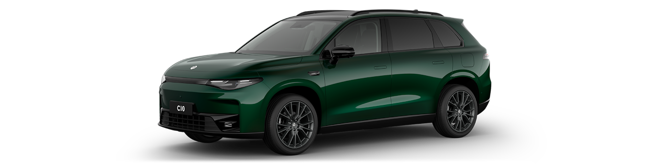 Grüner Leapmotor C10 von der Seite