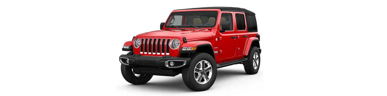 Roter Jeep Wrangler