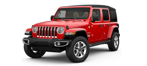 Roter Jeep Wrangler