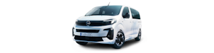 Weisser Opel Zafira von aussen