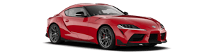Toyota Supra rouge vue de l'extérieur