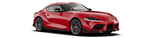 Toyota Supra rossa dall'esterno