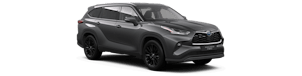Toyota Highlander grigio dall'esterno