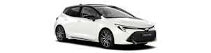 Toyota Corolla bianca dall'esterno