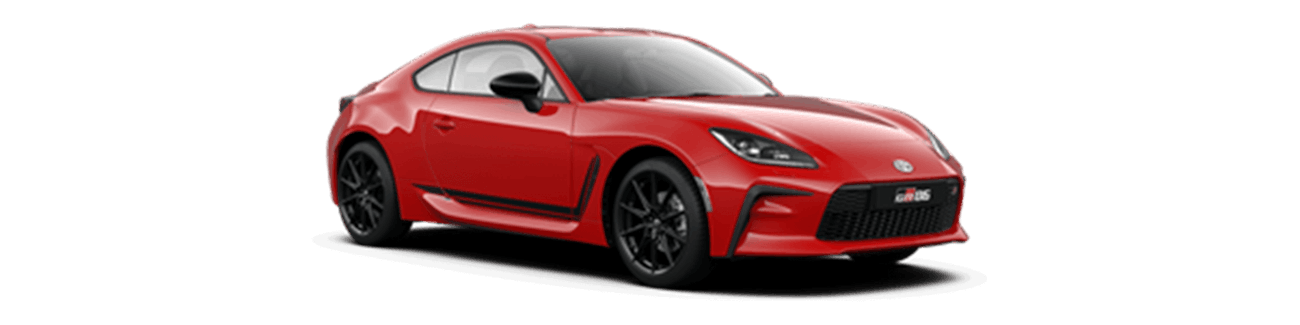 Toyota GR86 rouge de l'extérieur