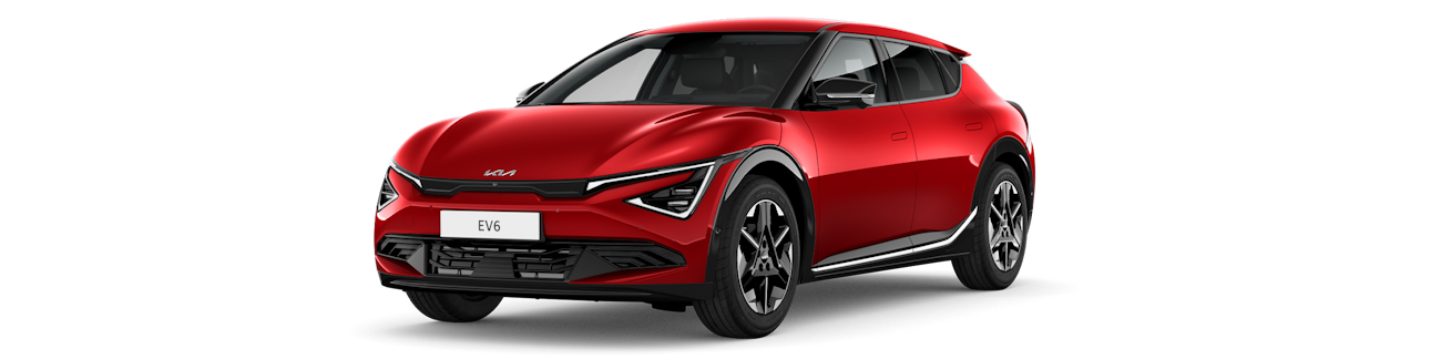 Roter Kia EV6 von aussen