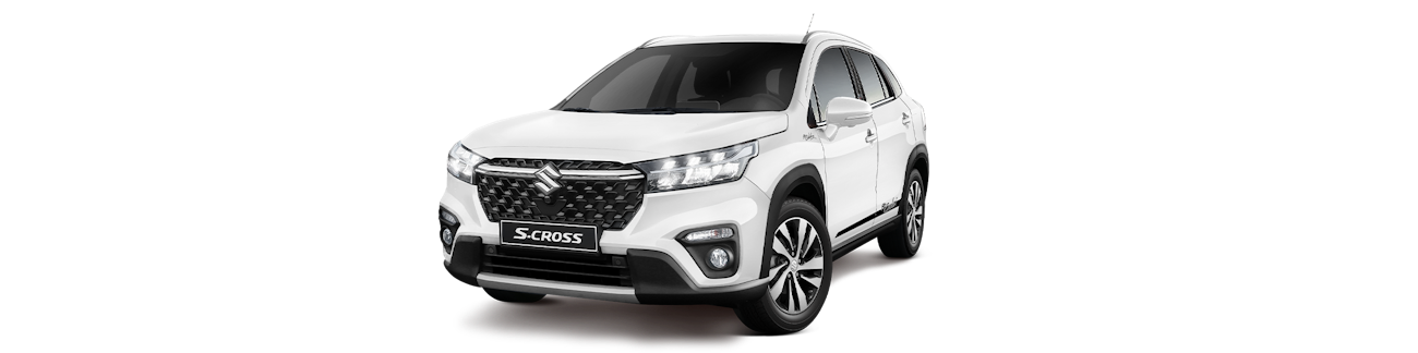 Weisser Suzuki S-Cross von aussen