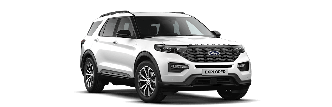 Ford Explorer Plug-in Hybrid blanche