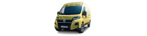 Gelber Opel Movano von aussen