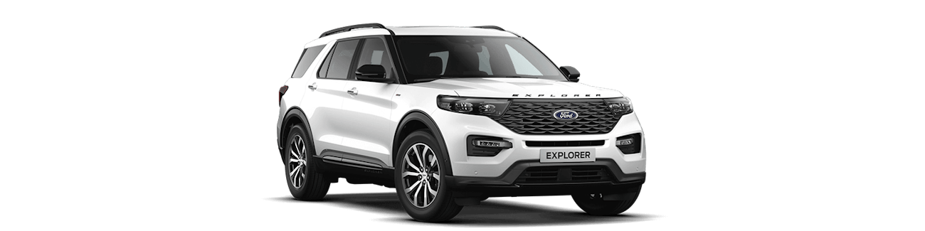 Ford Explorer Plug-in Hybrid blanche